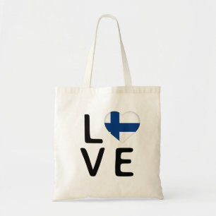 Love - Finland Flag Tote Bag