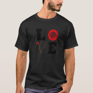 Love Firefighter Cute Fireman Support T-Shirt