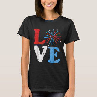 Love Fireworks Independence Day 4th Of July Parade T-Shirt