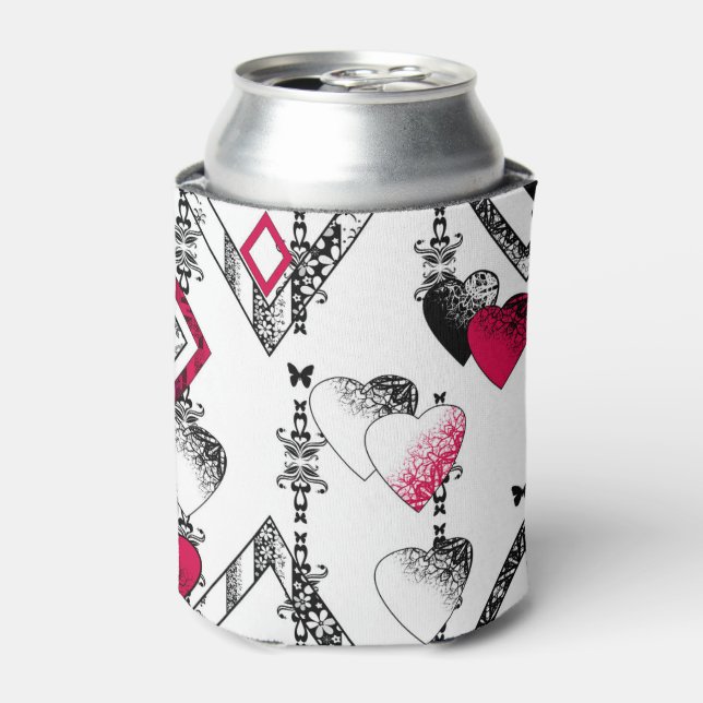 Love, fishnet, patchwork can cooler (Can Front)