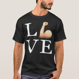 Love Fitness Fleing Muscles emoji icon bakery  bir T-Shirt