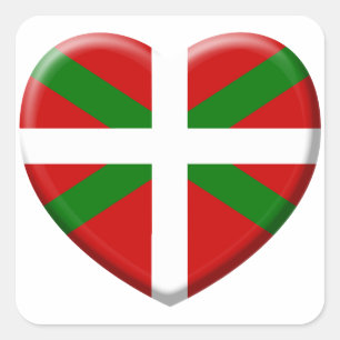 love flag Basque country Square Sticker