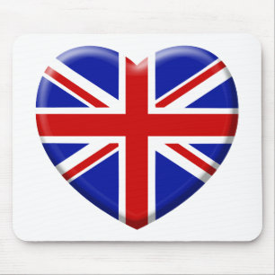 Love flag England Mouse Mat