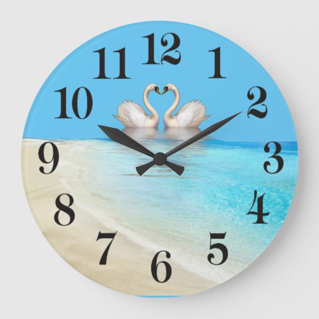 Love Flamingo Large Clock (Front)