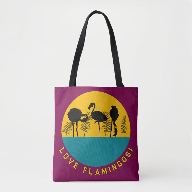 Love flamingos! tote bag (Front)