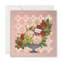 Love! Flat Botanical Art Card 