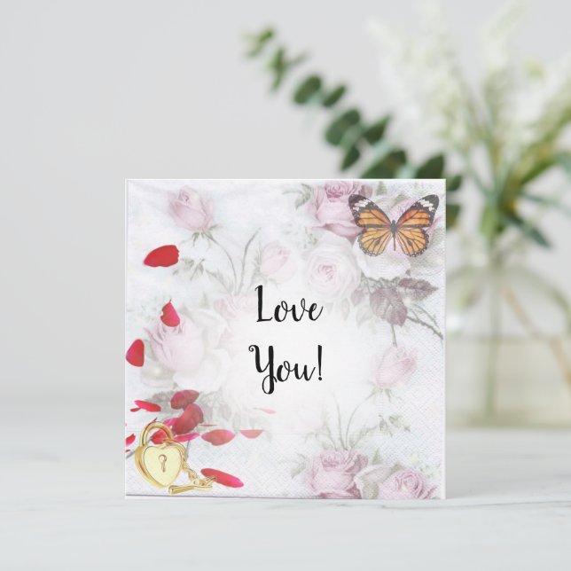 Love Flat Greeting Card (Standing Front)