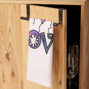 Love flies high tea towel