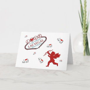 LOVE Floating Dice Las Vegas Valentine's Day Card