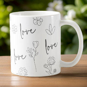 Love Floral Coffee Mug