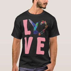Love Floral Hummingbirds Bird Watching Hummingbir T-Shirt
