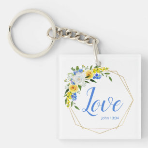 Love Floral Key Ring