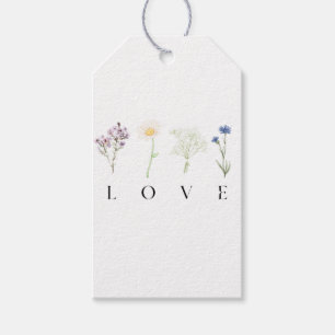 LOVE Floral – Romantic Botanical Manual Version Gift Tags