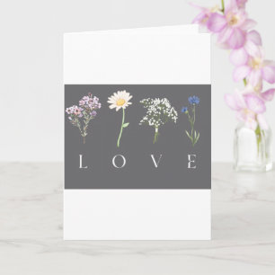 LOVE Floral – Romantic Botanical Print Card