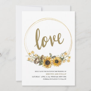 Love Floral Save the Date Announcement