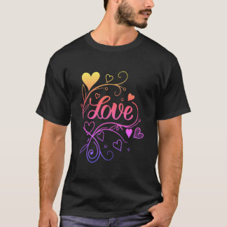 Love Floral Valentines Day Gift T-Shirt