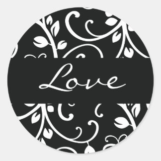 Love Floral Vine Envelope Sticker Seal