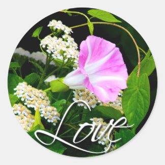 Love Floral Wedding Envelope Seal Sticker