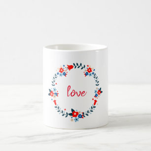 Love Floral Wreath Coffee Mug