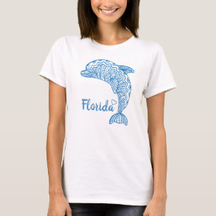 Love Florida dolphin heart  T-Shirt