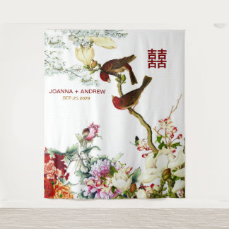 Love Flourishing Birds & Flowers Chinese Wedding © Tapestry