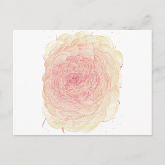 Love, flower, and heart for good karma postcard