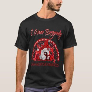 Love Flower Gnome Brain Aneurysm Awareness T-Shirt