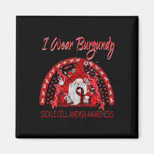 Love Flower Gnome Sickle Cell Anaemia Awareness Magnet