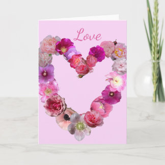 Love Flower Heart  Card