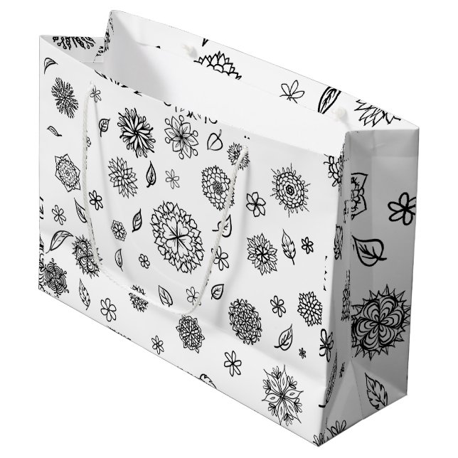 Love flower large gift bag (Front Angled)