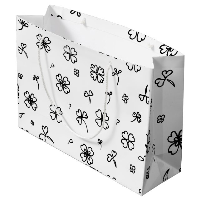 Love flower large gift bag (Back Angled)