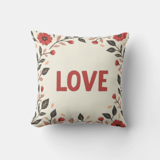 LOVE & Flower pillow