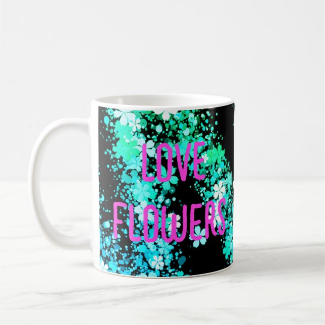 LOVE FLOWERS COFFEE MUG (Left)