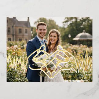 love foil invitation postcard