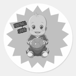 Love football classic round sticker