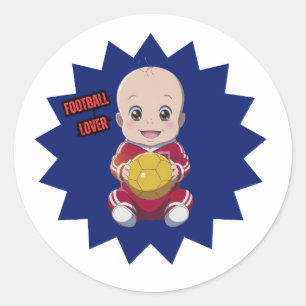 Love football  classic round sticker