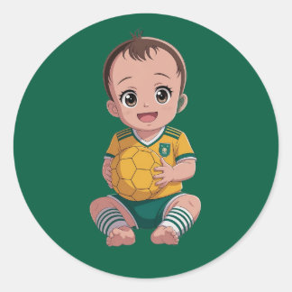 Love football classic round sticker