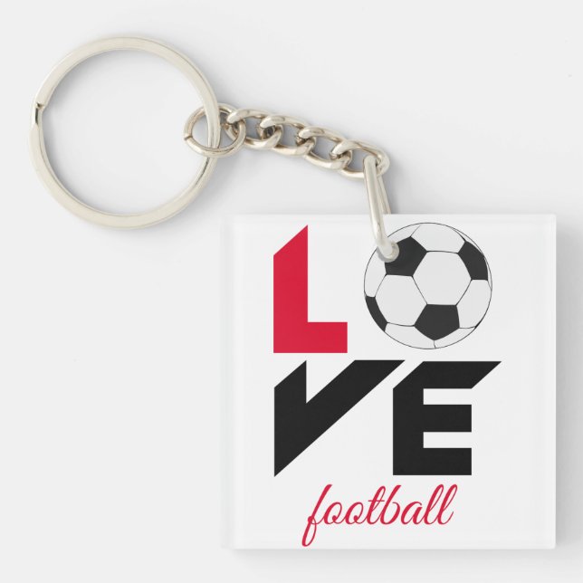 Love football key ring (Front)