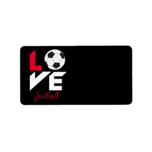 Love football label