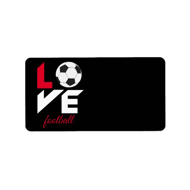 Love football label (Front)