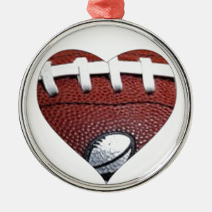 LOVE FOOTBALL METAL TREE DECORATION