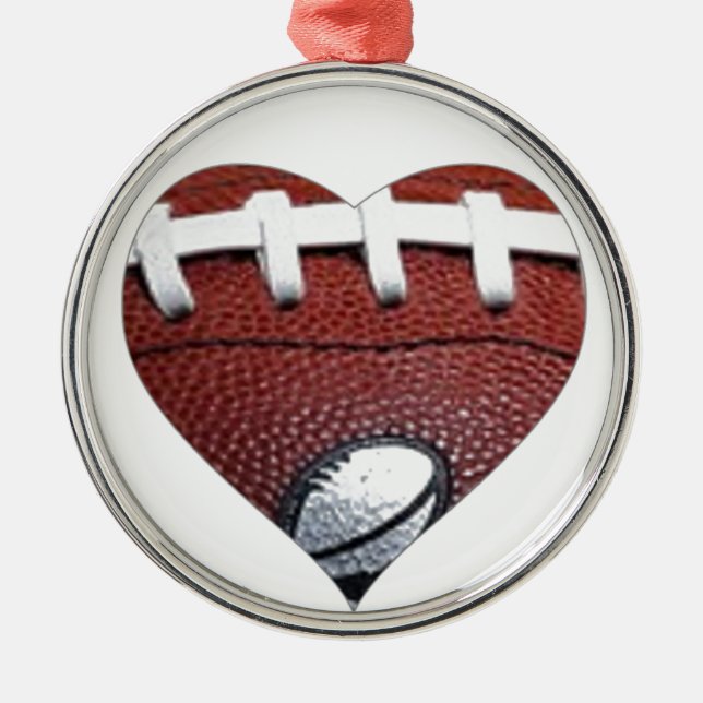 LOVE FOOTBALL METAL TREE DECORATION (Front)