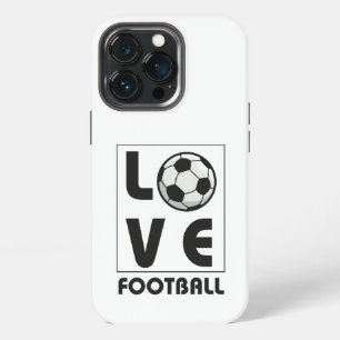 "LOVE FOOTBALL" Minimalist Typography Phone Case