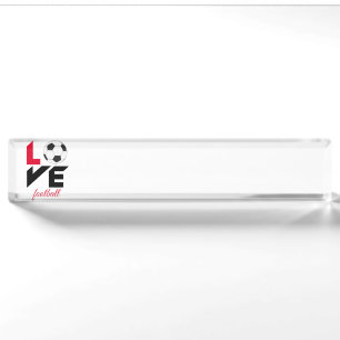 Love football nameplate