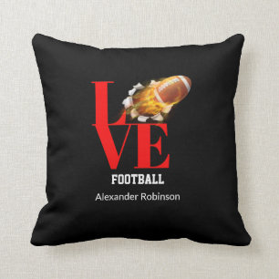 Love Football Personalised Sports   Cushion