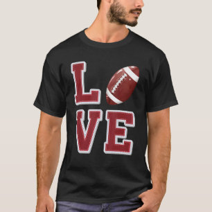 Love Football Retro Vintage Matching Game Day Foot T-Shirt