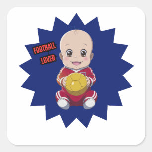 Love football  square sticker