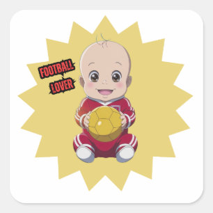 Love football square sticker
