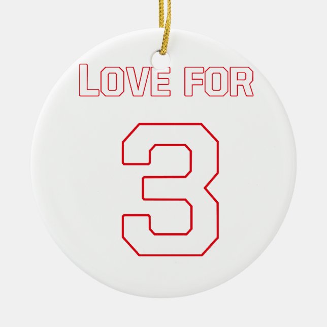 LOVE FOR 3 CERAMIC TREE DECORATION (Front)