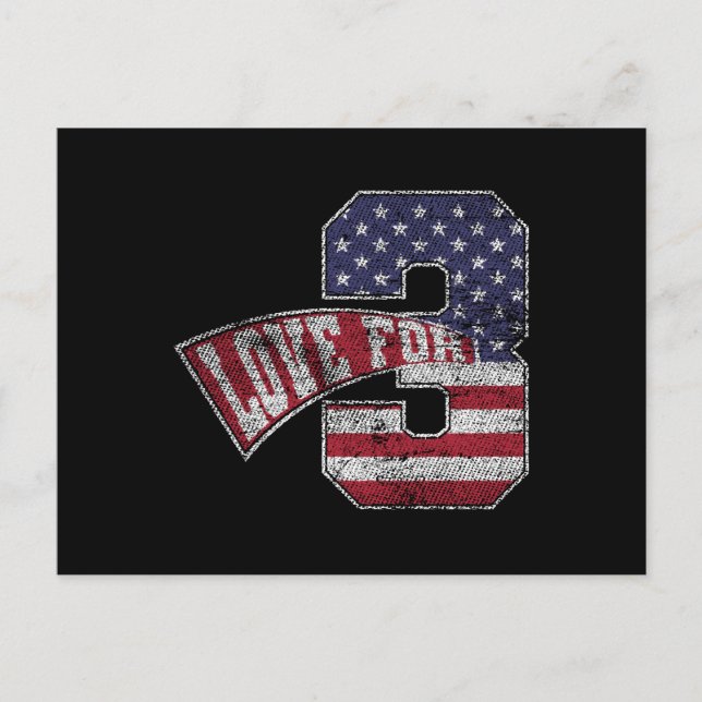 Love For 3 Vintage Grungy Version  Postcard (Front)